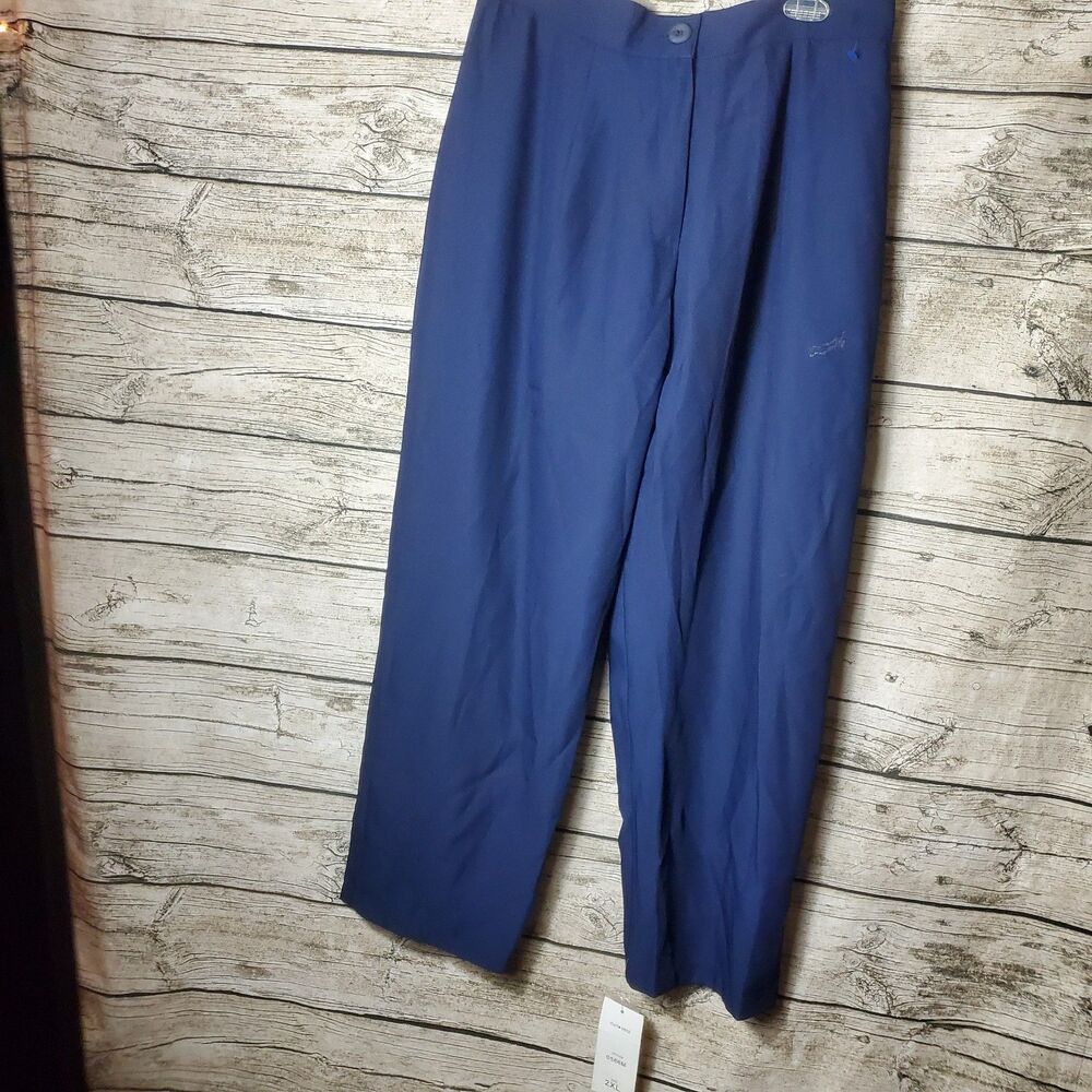 Dolce Collection Navy Blue Pull On Elastic Waist Comfortable Pants Size 2XL